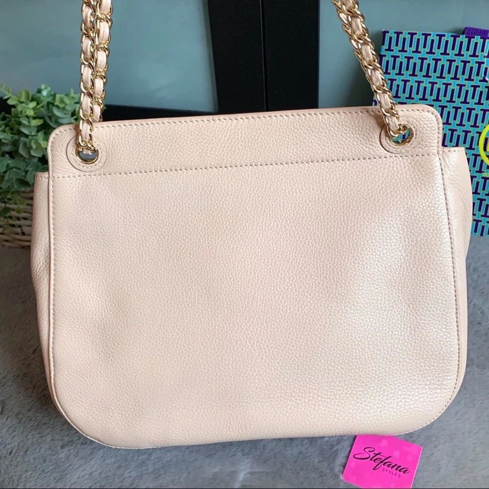 Tory Burch Bryant Pink Quilted Chain Flap Bag - Picture 6 of 16